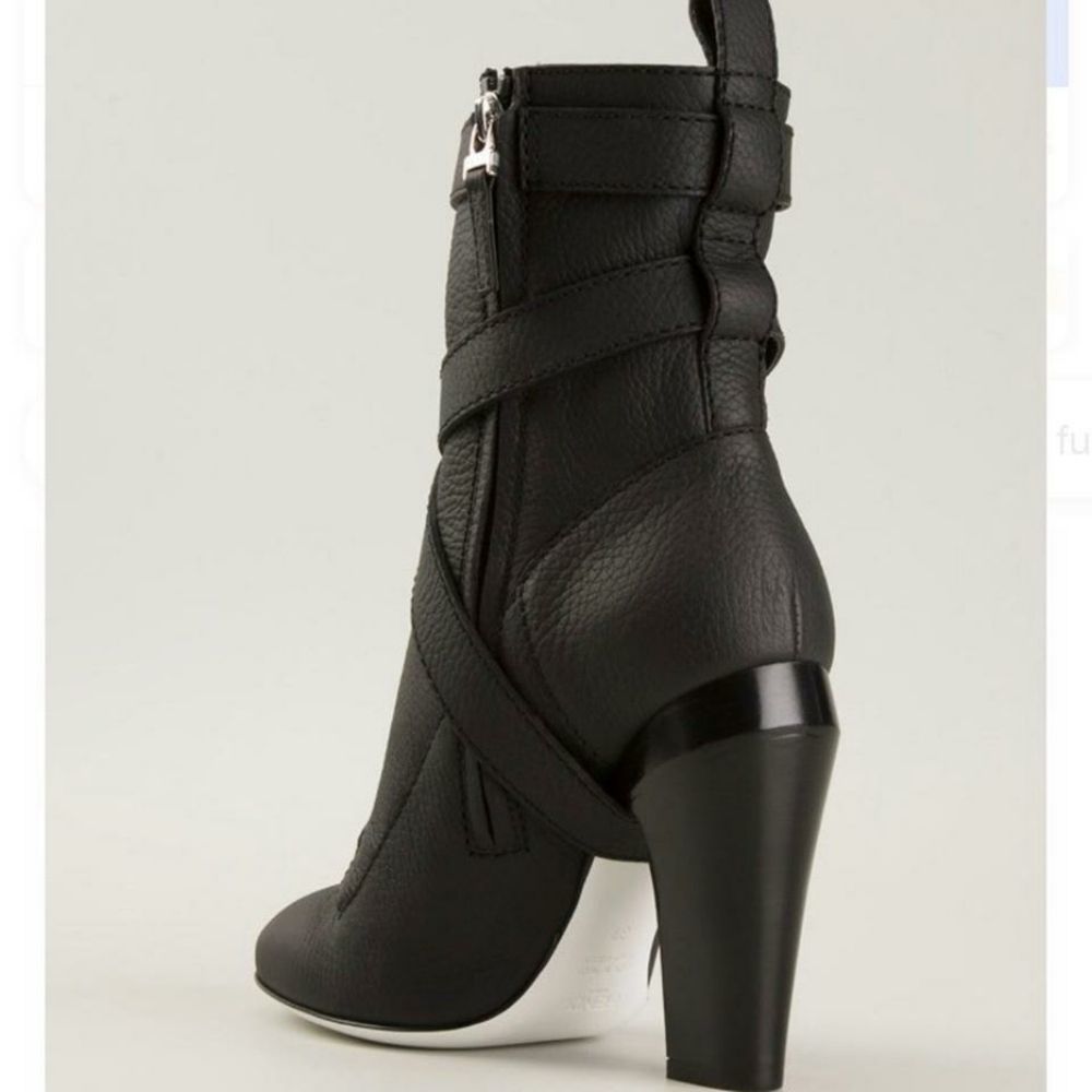 FENDI Black Leather Wrap Boots/Booties‎ 34.5 - Picture 4 of 15